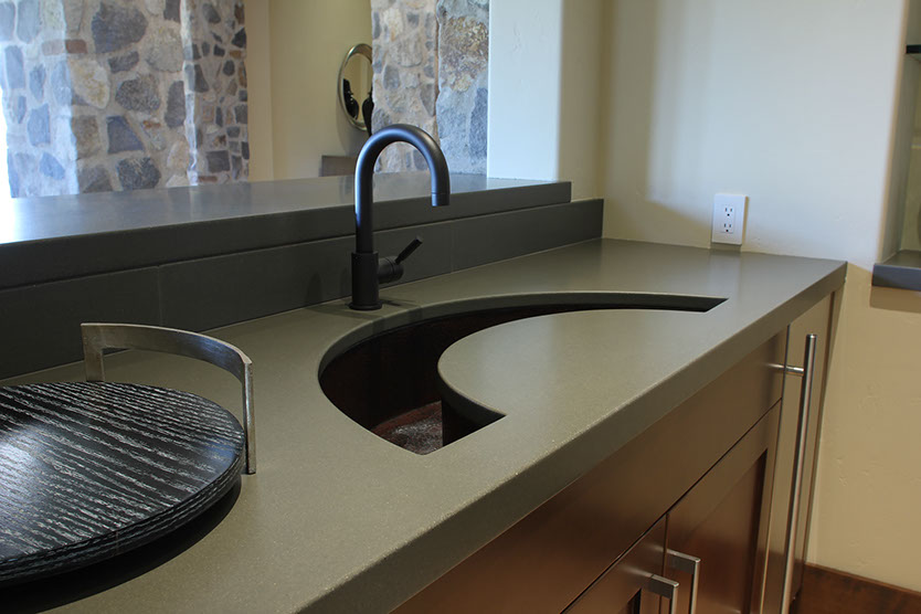 Concrete Countertops For The Kitchen And Bath From Sonoma Cast Stone - Custom Concrete Bathroom Countertop