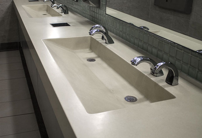 Concrete Sinks For The Restaurant And Public Restrooms By Sonoma Concrete Ramp Sinks For Restrooms
