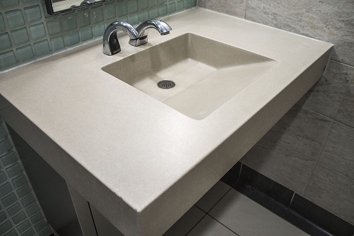 Concrete Sinks For The Restaurant And Public Restrooms By Sonoma Concrete Ramp Sinks For Restrooms