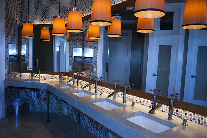 Concrete sinks for the luxury restaurant from Sonoma Cast Stone