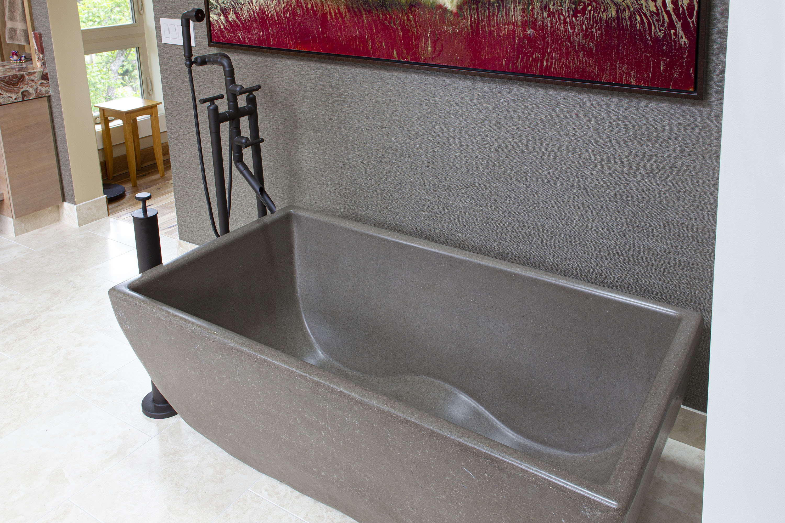 The Indulge Concrete Soaking Tub