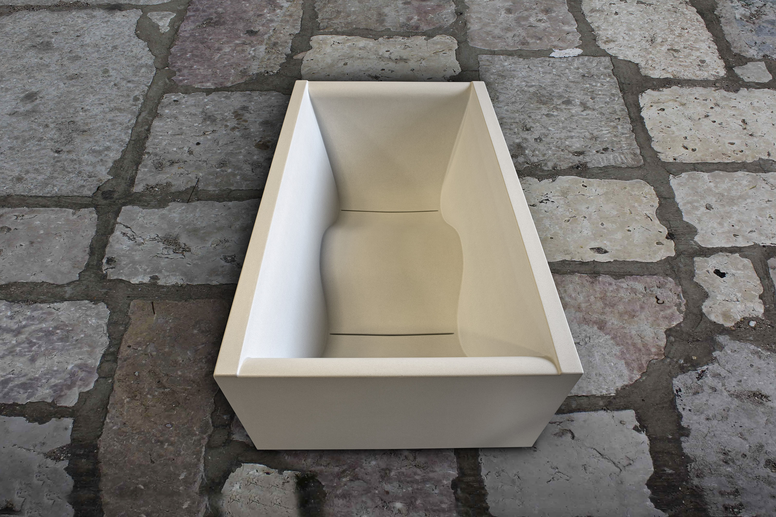 DoubleWave Urban Concrete Soaking Tub