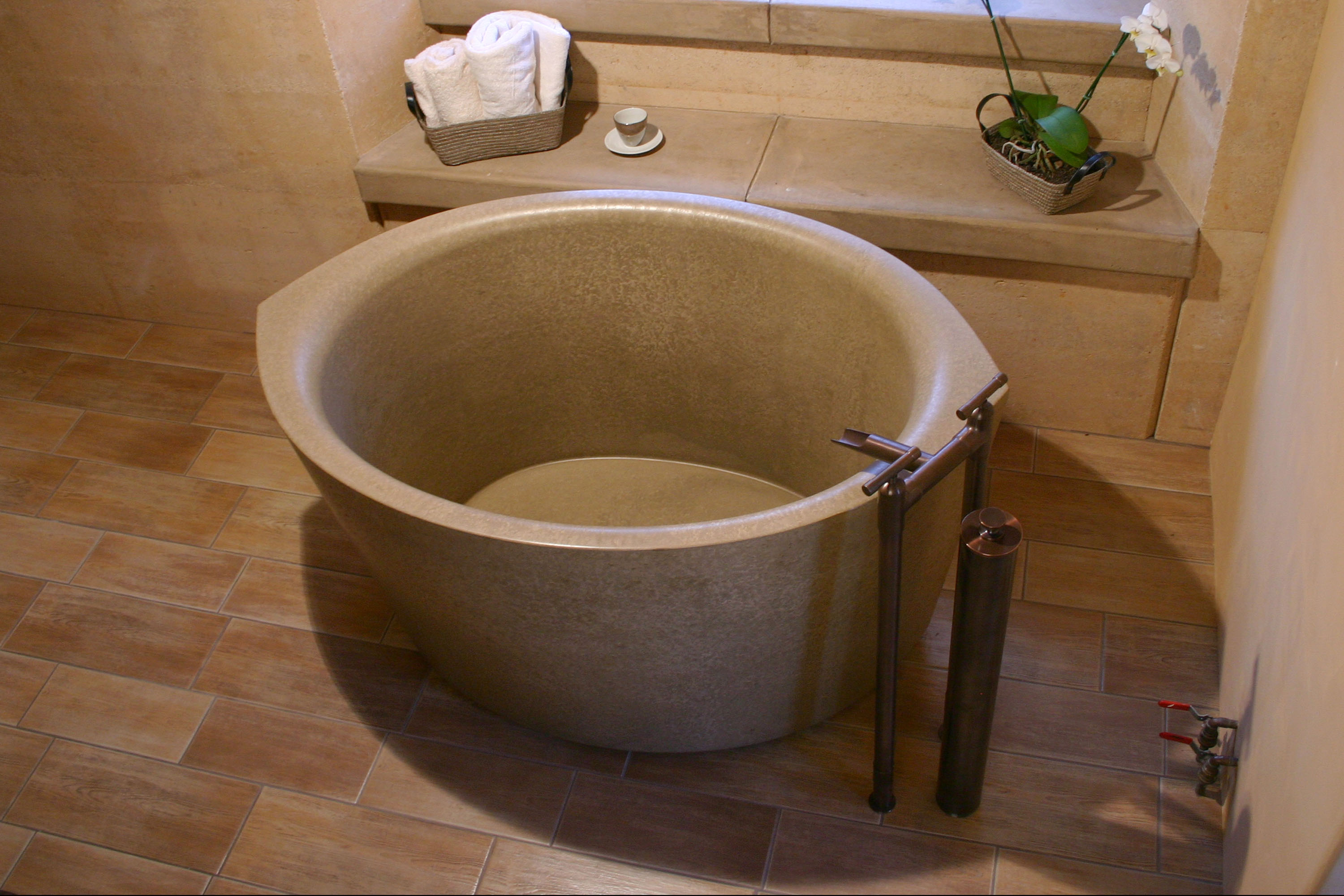 Concrete Ofuro Soaking Tub