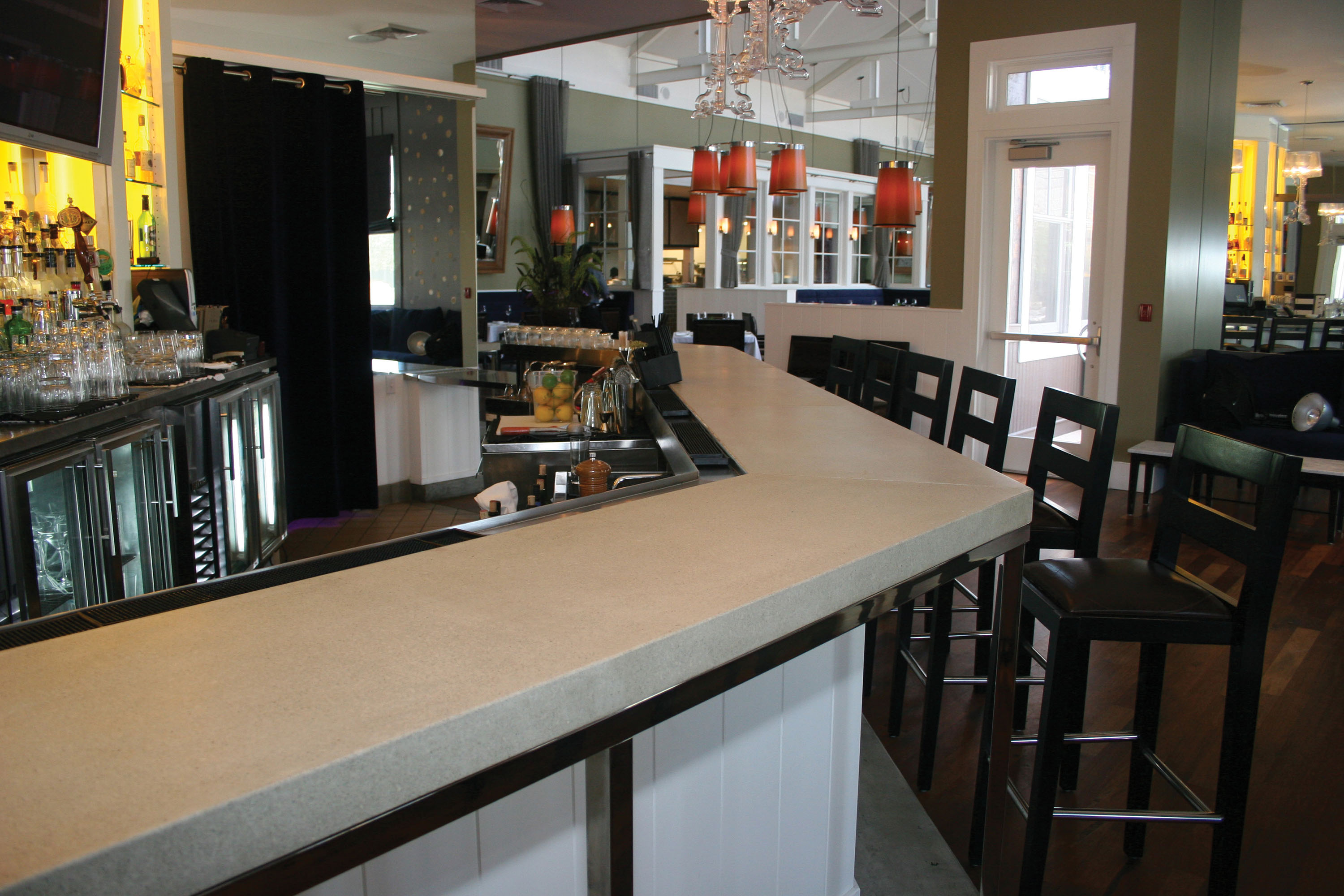 Custom Concrete Countertops, The Farm Restaurant, Napa CA