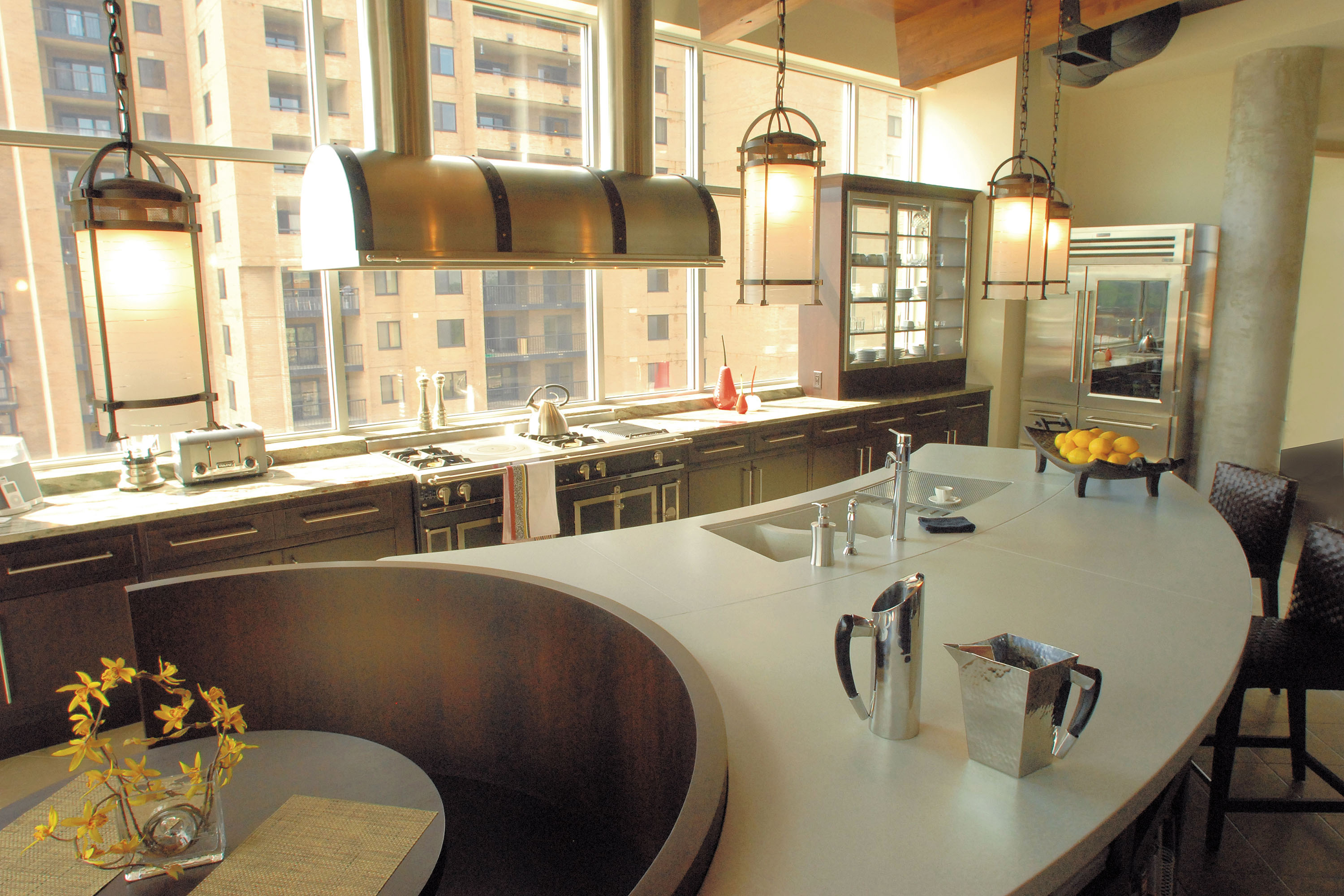 Custom Concrete Kitchen Counter, N604 Alabaster