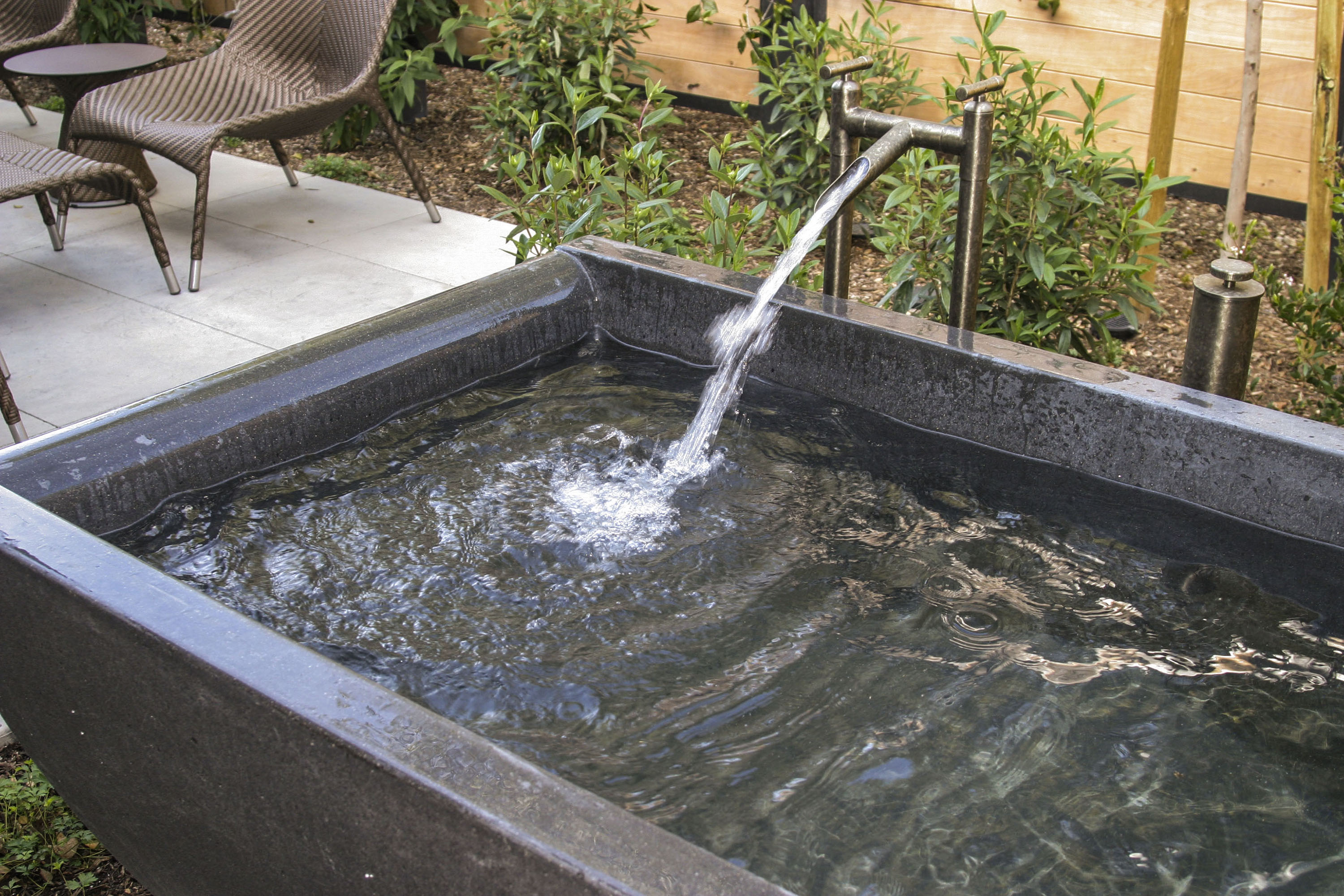 DoubleWave Concrete Soaking Tub, C602 Smoke, Bardessono Resort and Spa, Yountville CA