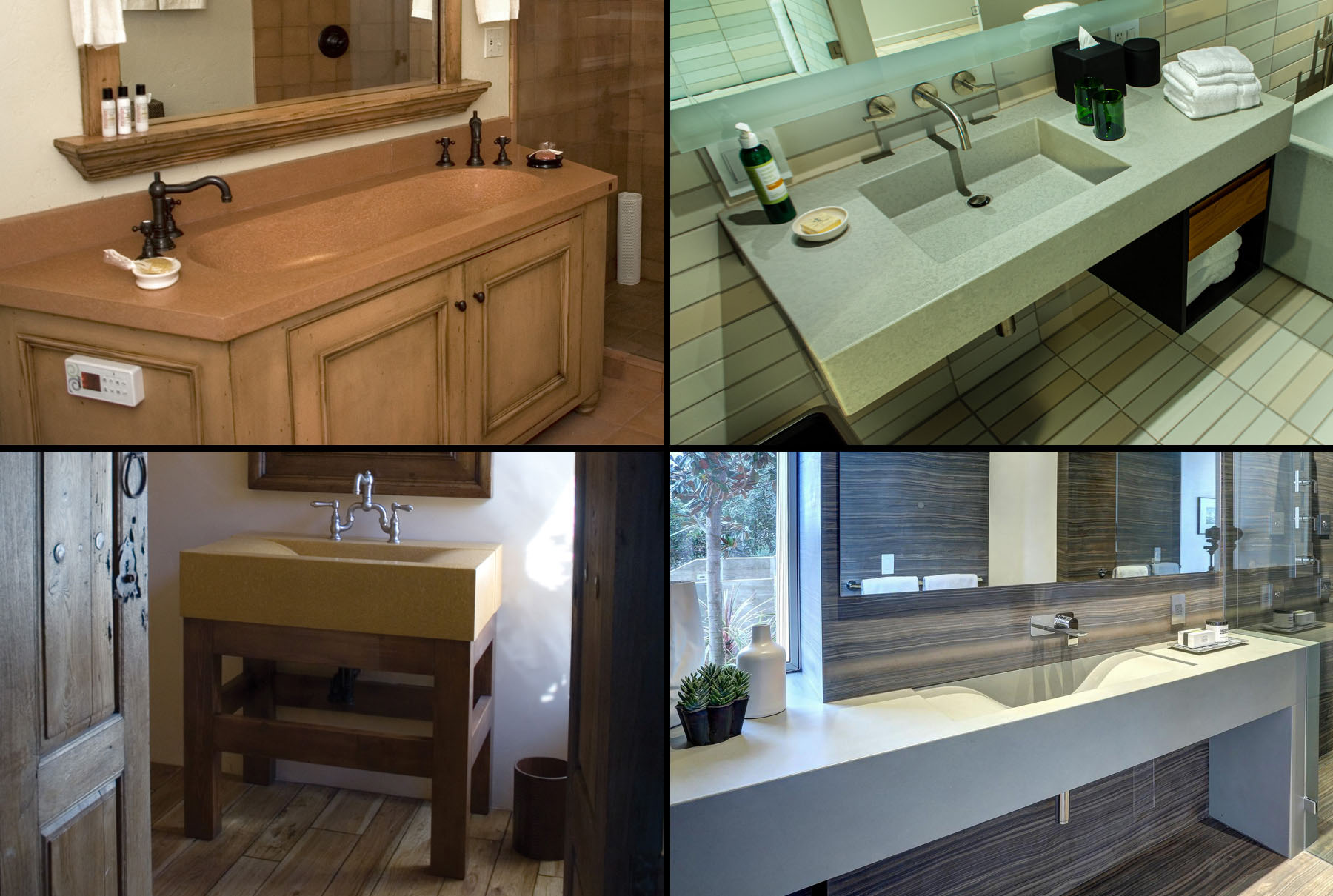 Be sure to check-out all of our restroom sink styles, standard in Stain-Free NuCrete Concrete